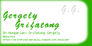 gergely grifatong business card